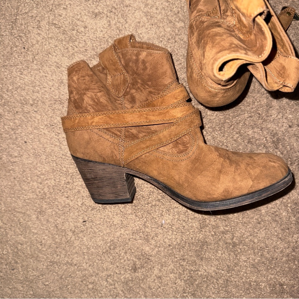 Brown Suede Ankle Boots